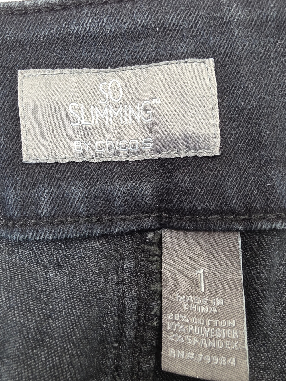 Chico's So Slimming Size 8 Or M Black Pull-On Jeggings 3624-CQ - Picture 4 of 8